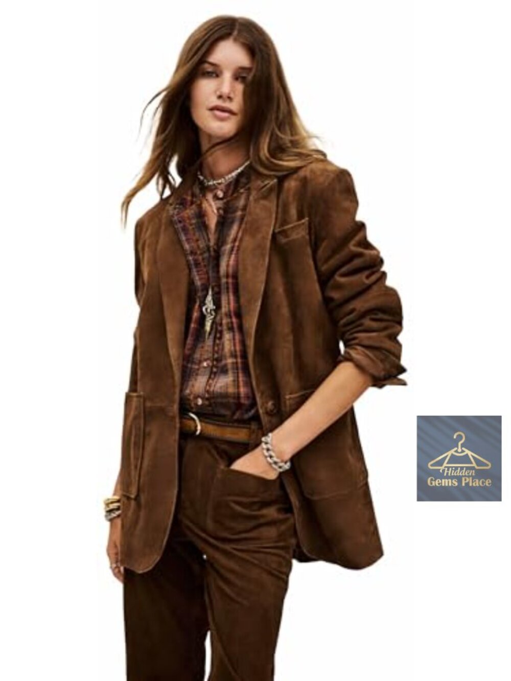 Wool & Pea Coats Women's Leather Blazer